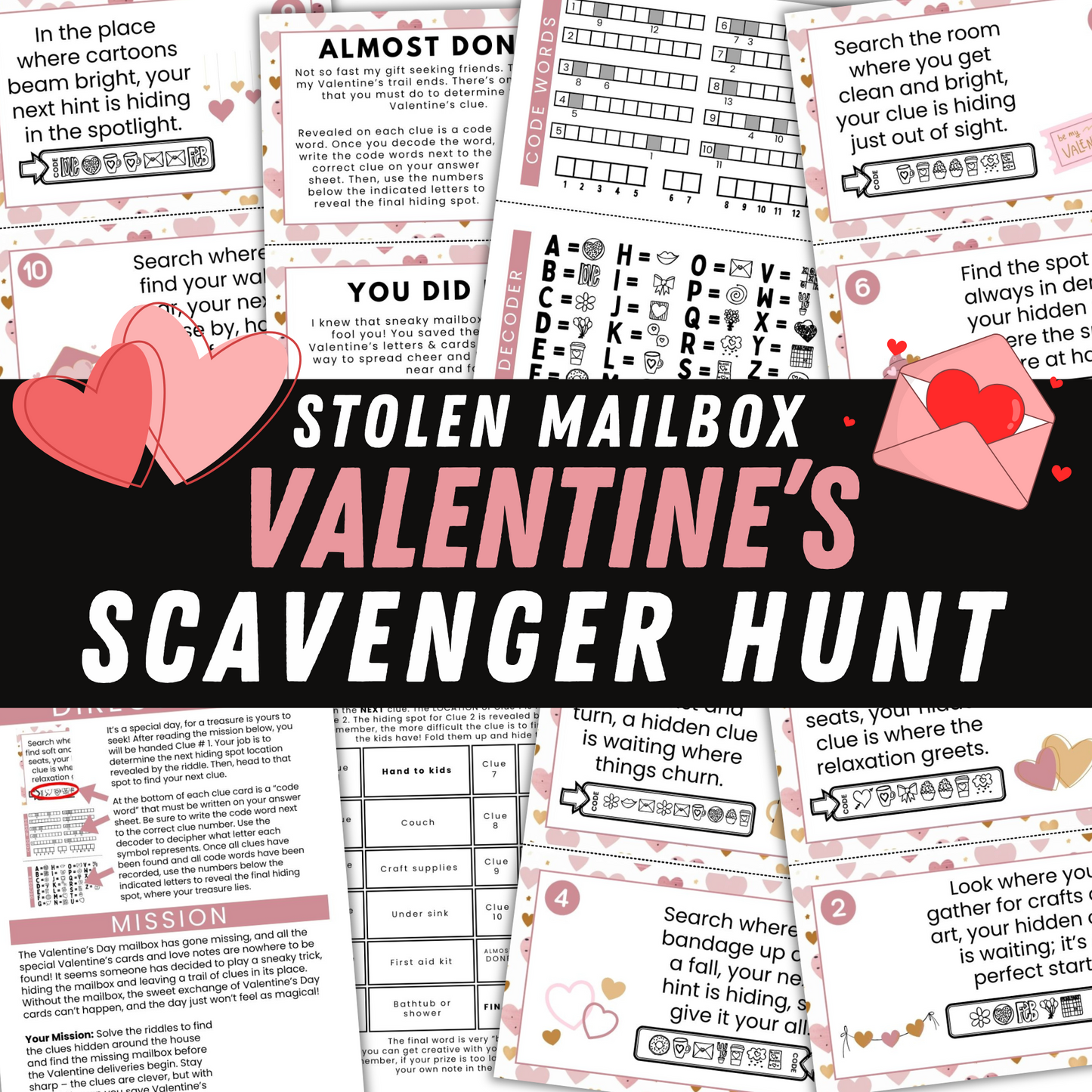 Printable Valentine's Day Scavenger Hunt