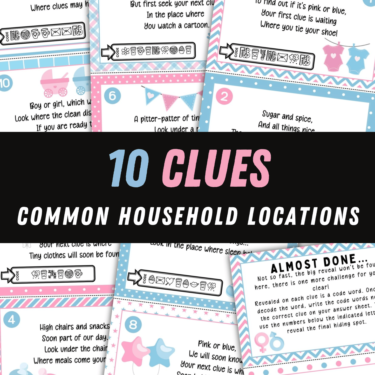 gender reveal scavenger hunt.
