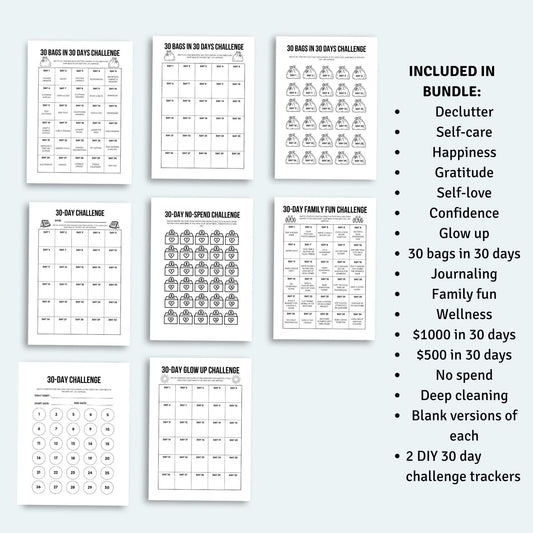 Printable 30-Day Challenge Bundle