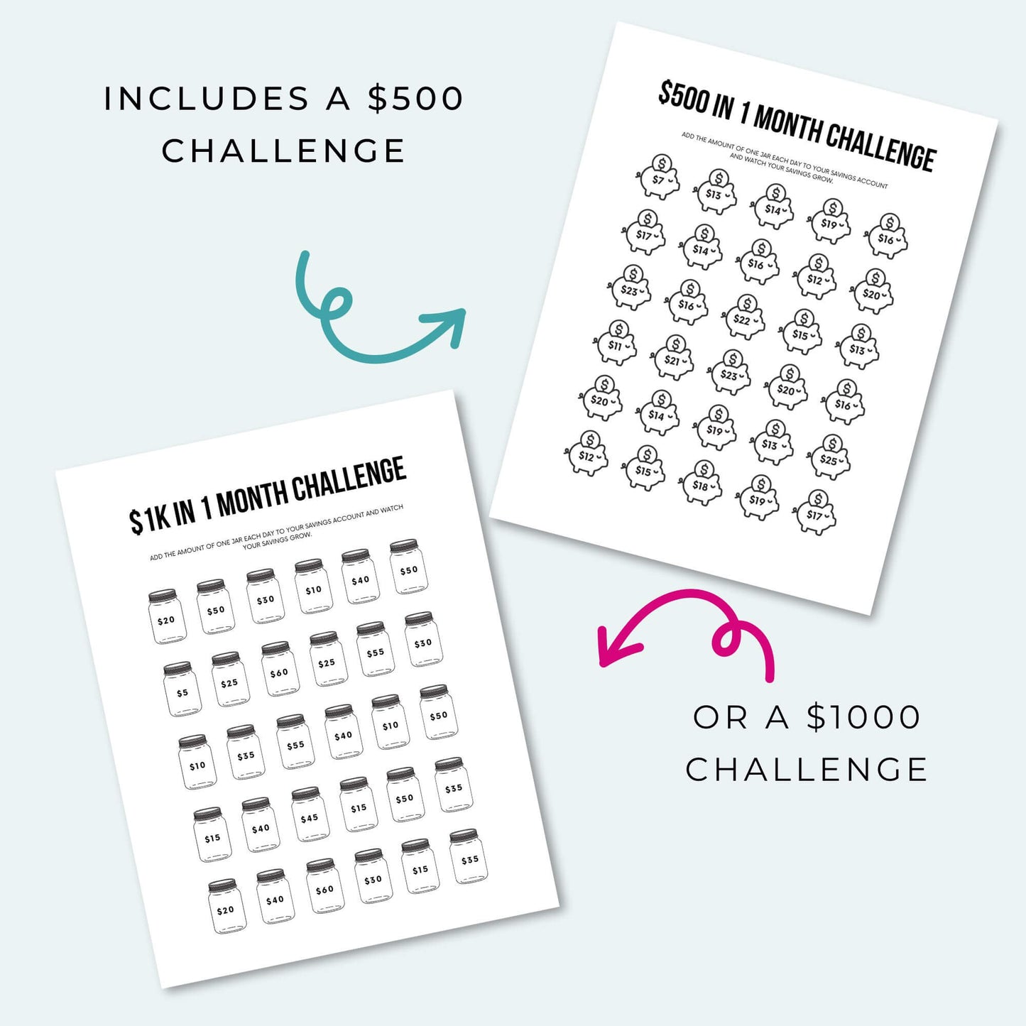 Printable 30-Day Challenge Bundle