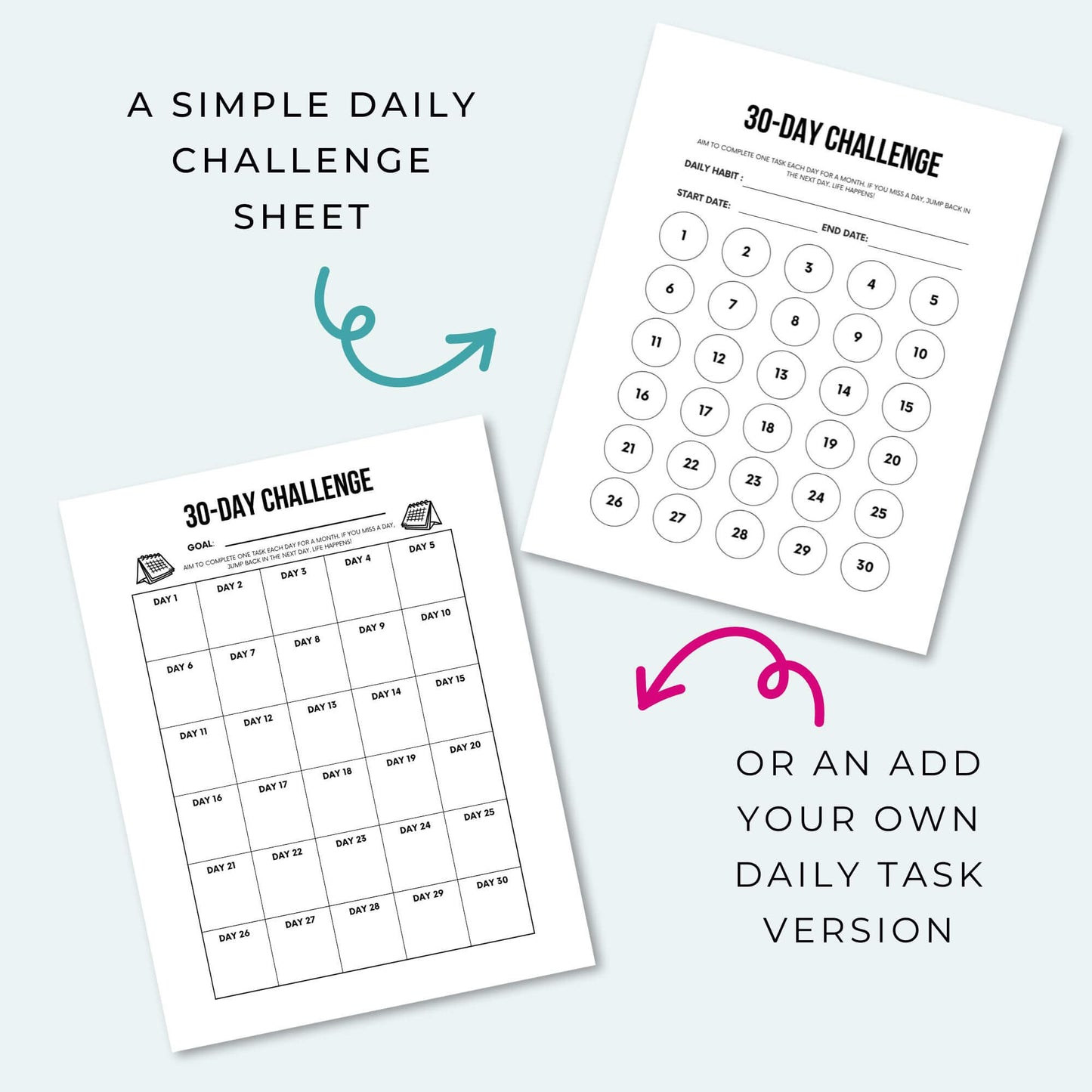 Printable 30-Day Challenge Bundle