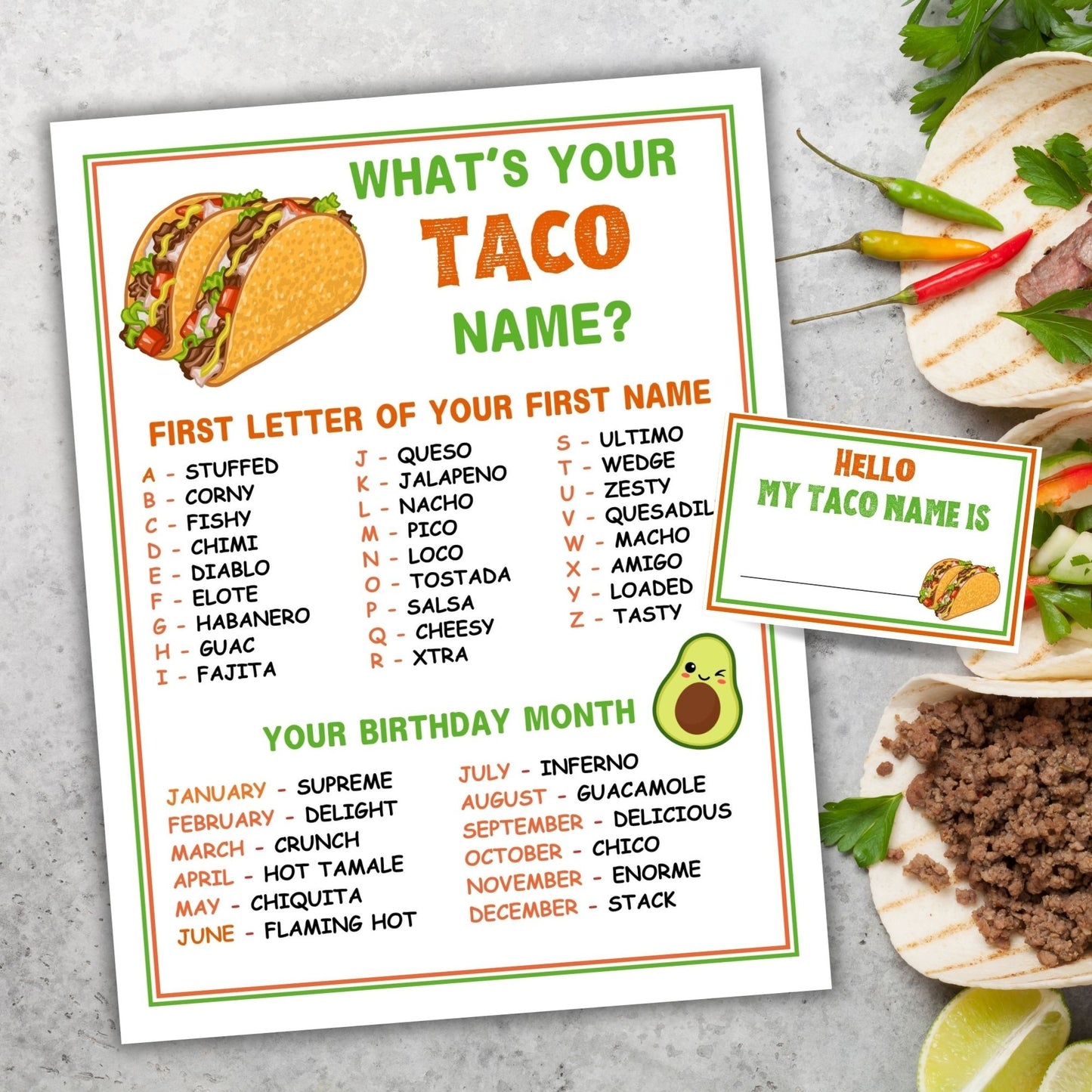 What's Your Taco Name