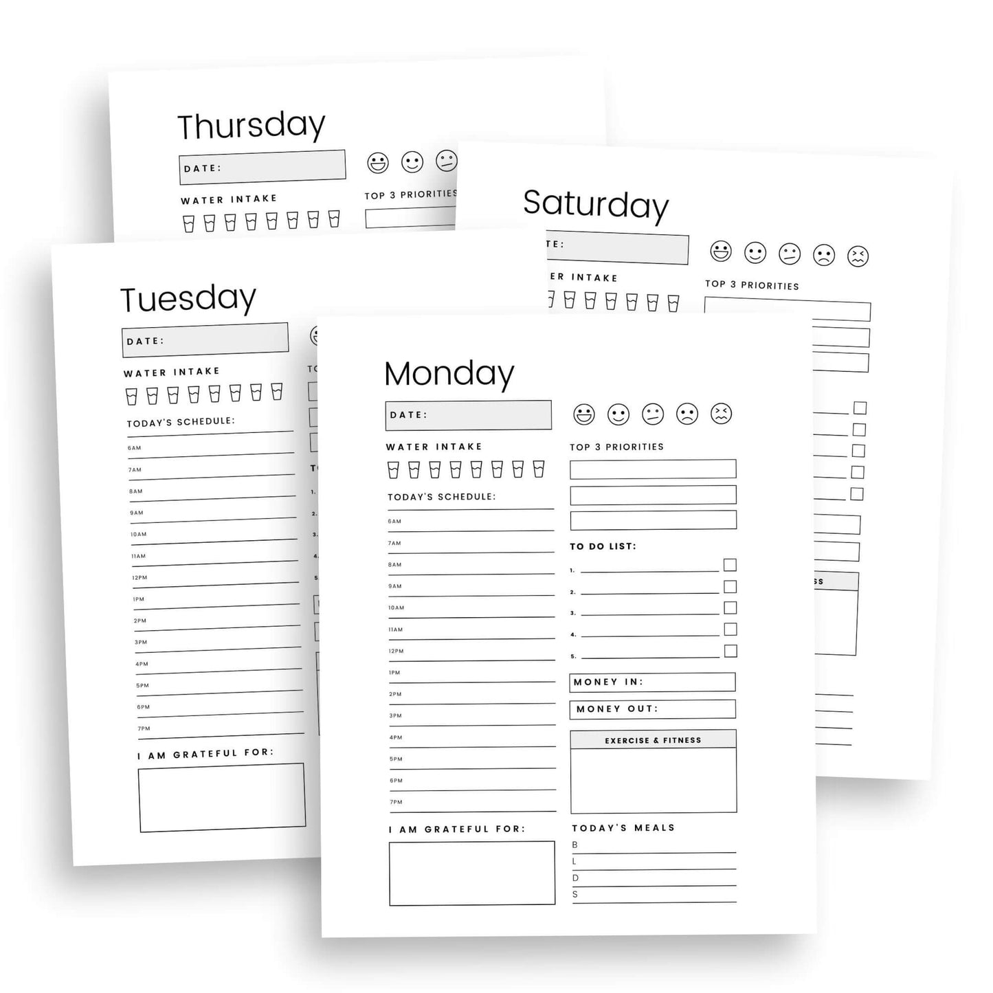 daily planner pages