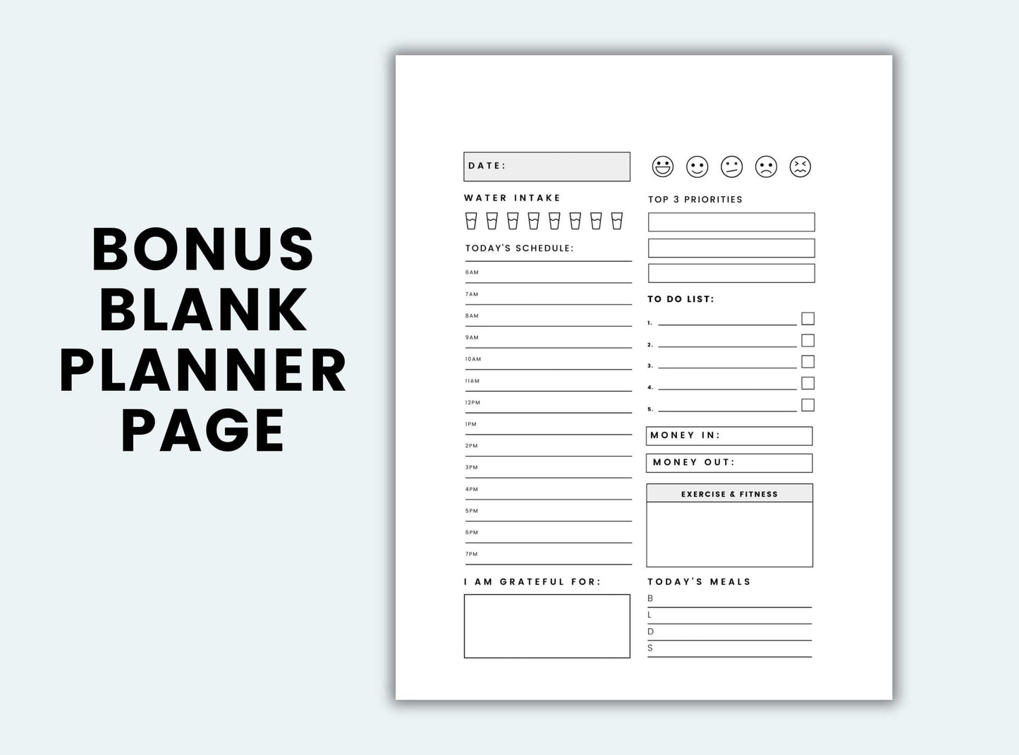daily planner pages