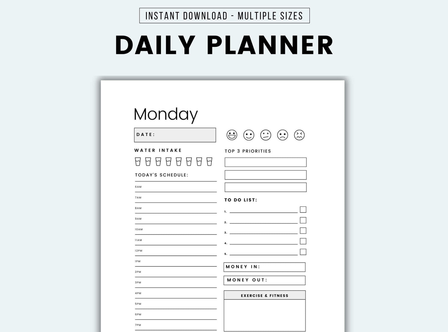 daily planner pages