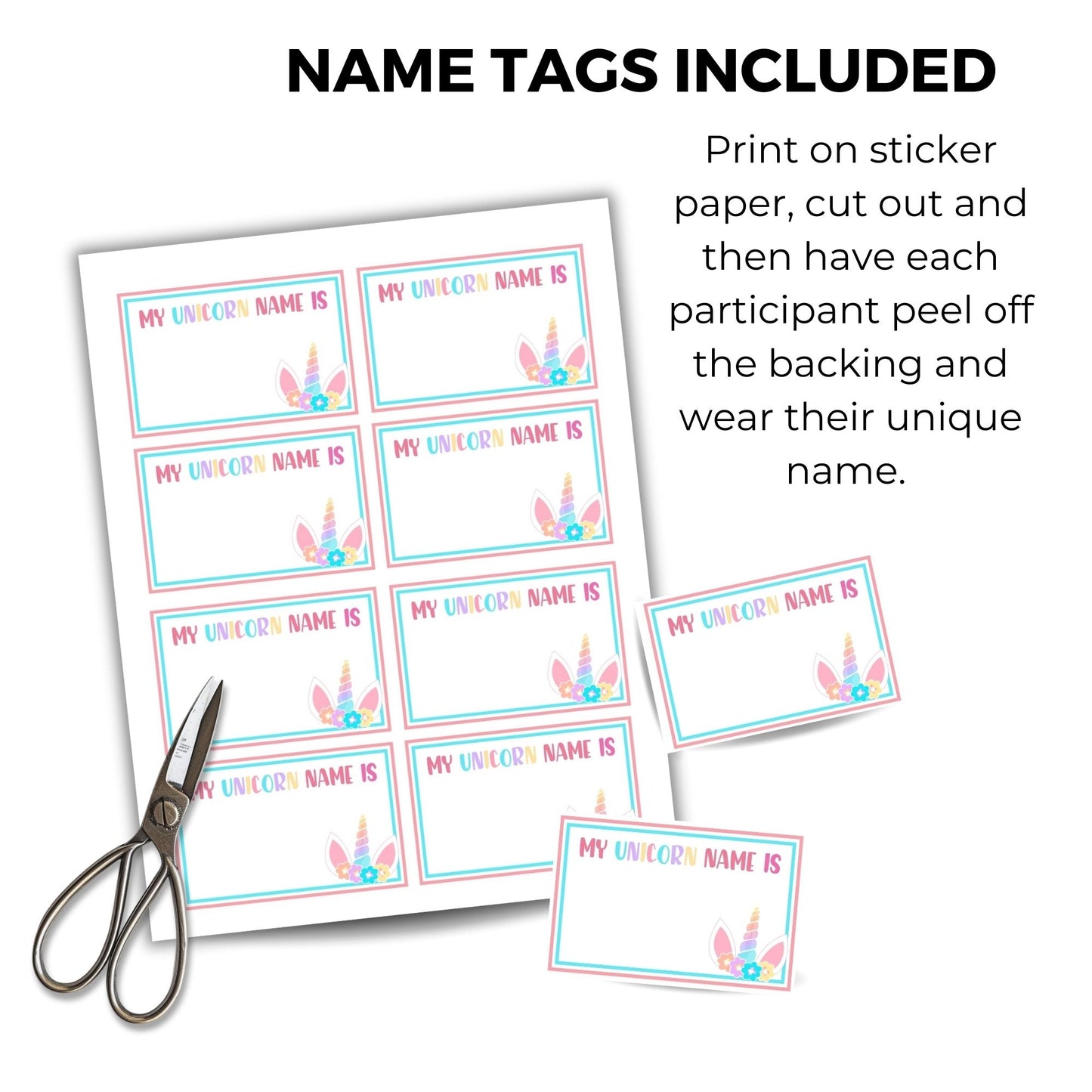 Printable What's Your Unicorn Name