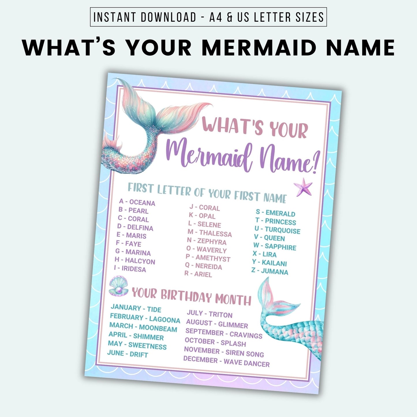 What's Your Mermaid Name