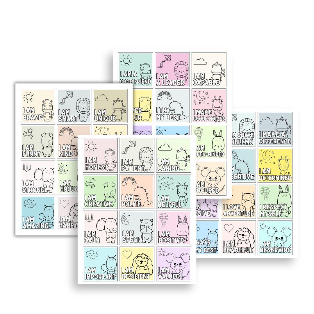 Positive Affirmation Cards For Kids - 48 Cards - Simplify Create Inspire