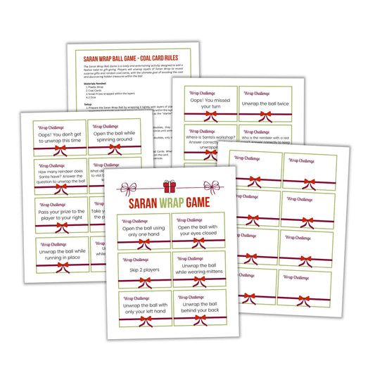 Saran Wrap Ball Game Challenge Cards - Simplify Create Inspire