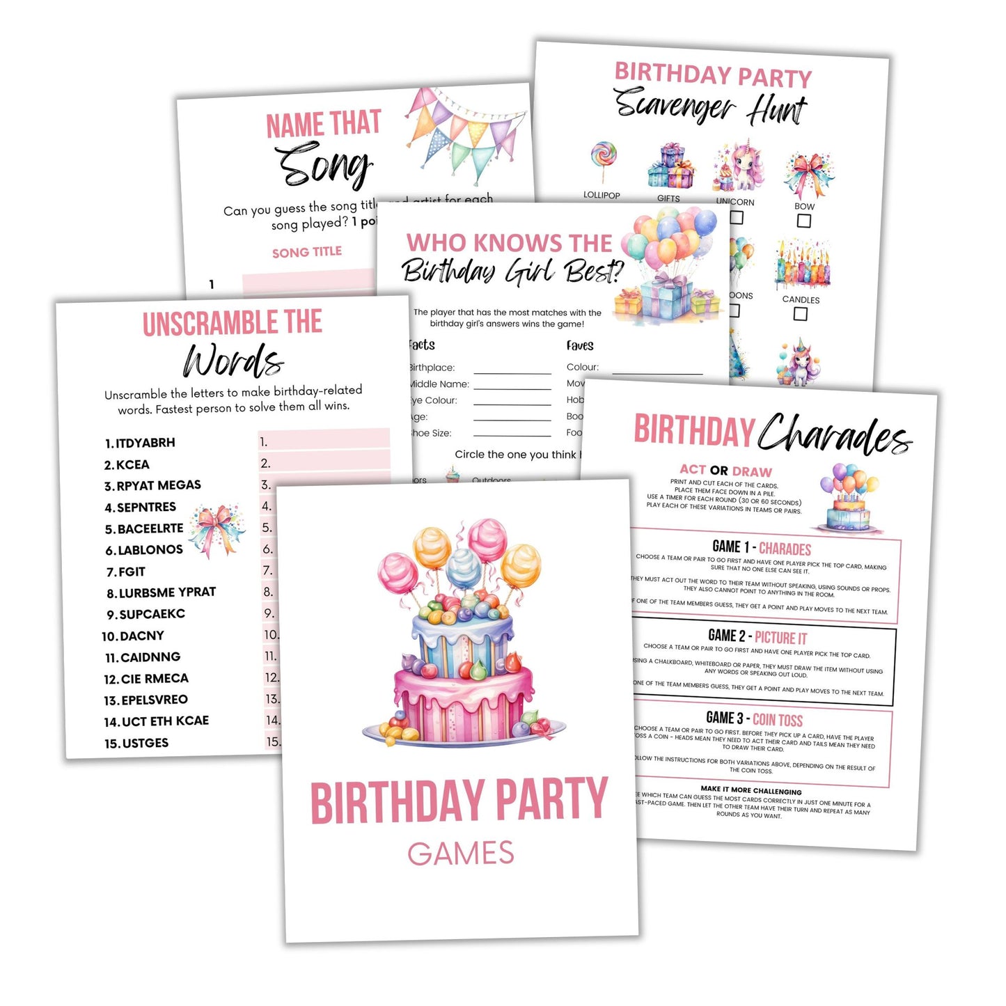 Slumber Party Games Bundle - Simplify Create Inspire