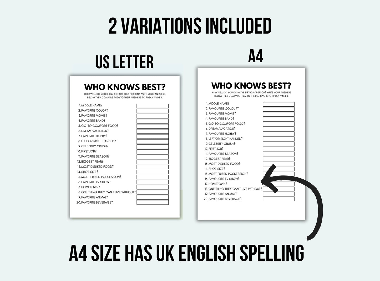 Printable Born In 1975 Party Game Bundle