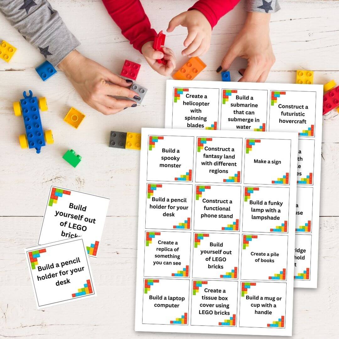 Printable LEGO Challenge Cards For Kids