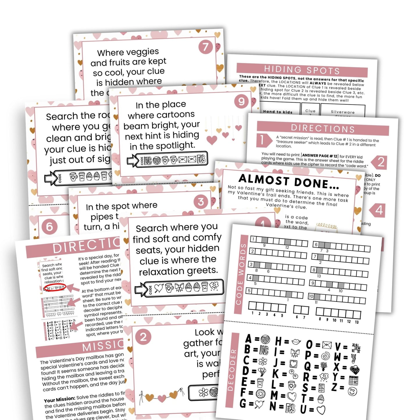 Printable Valentine's Day Scavenger Hunt