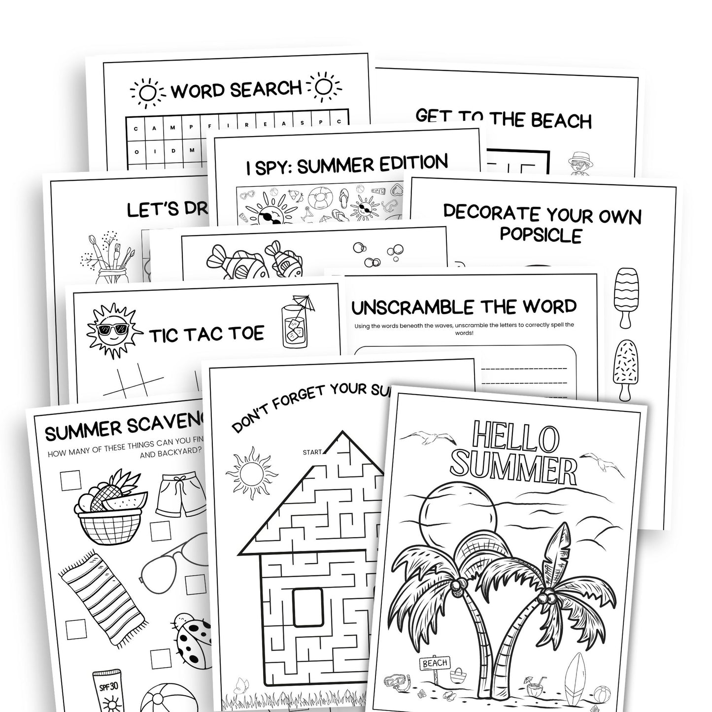 Printable Summer Activity Book