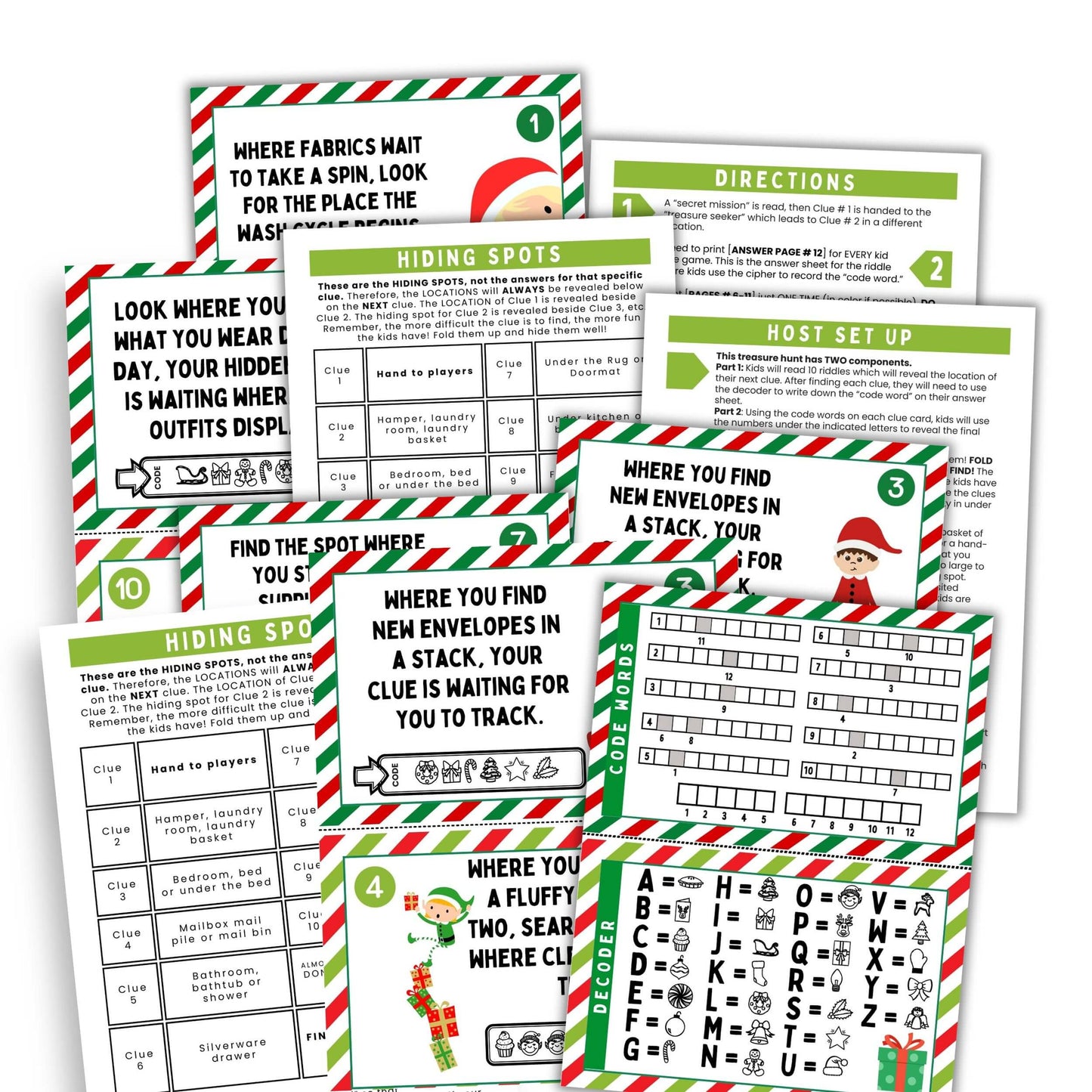 Printable Elf Arrival Scavenger Hunt