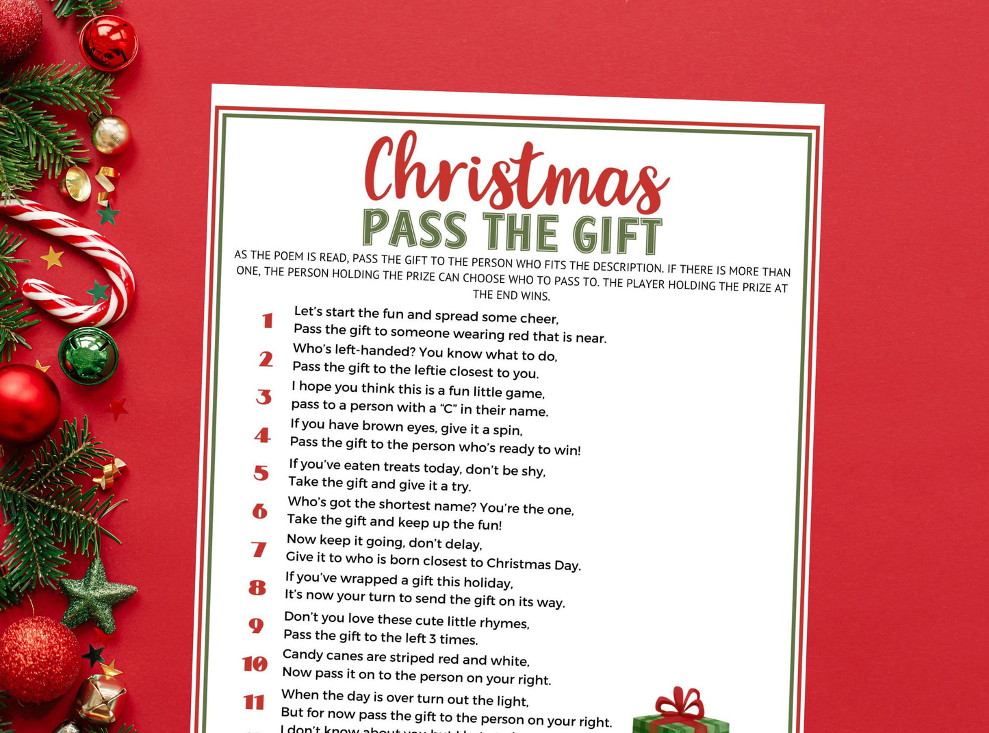 Christmas Pass The Gift Game