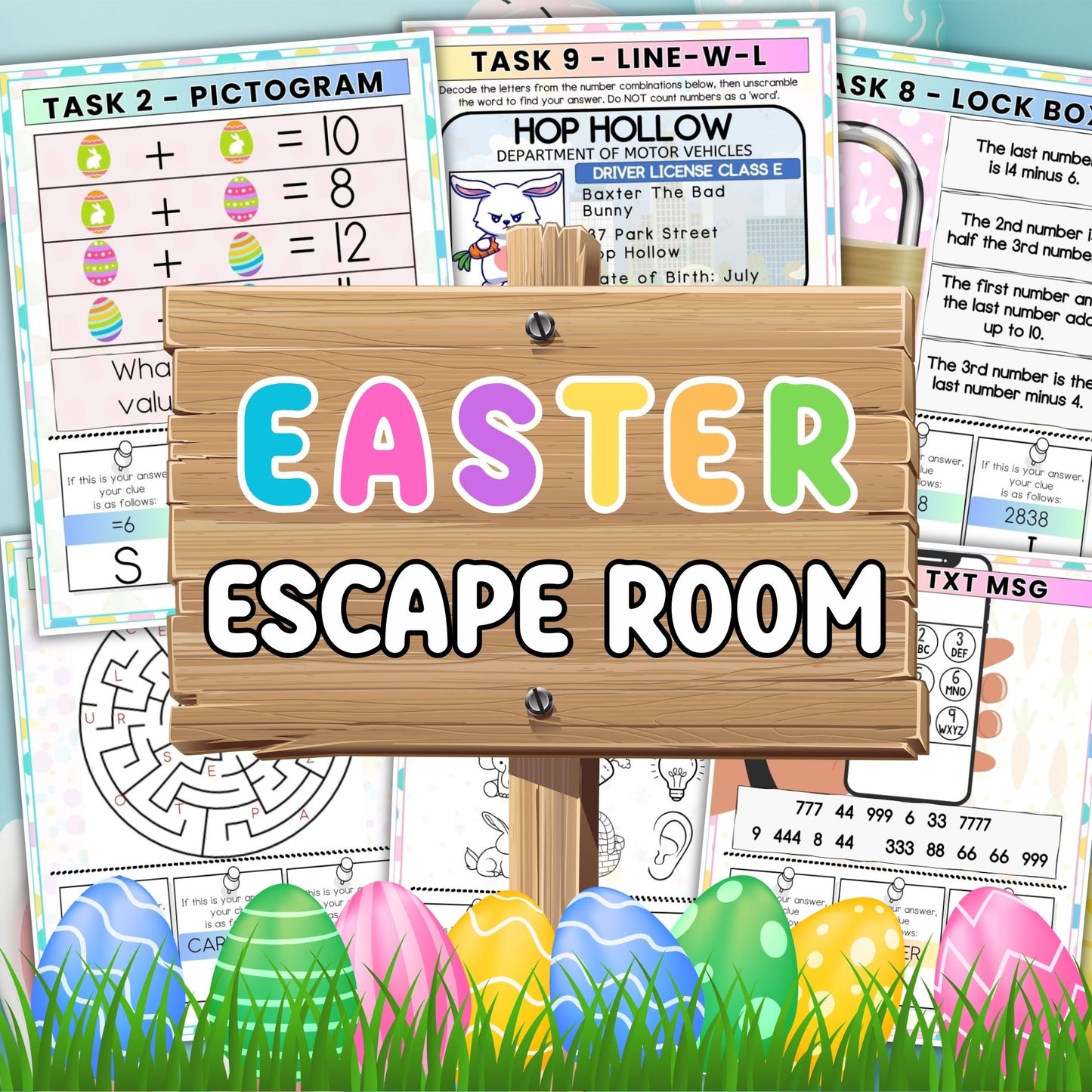 printable Easter Escape Room Kit.