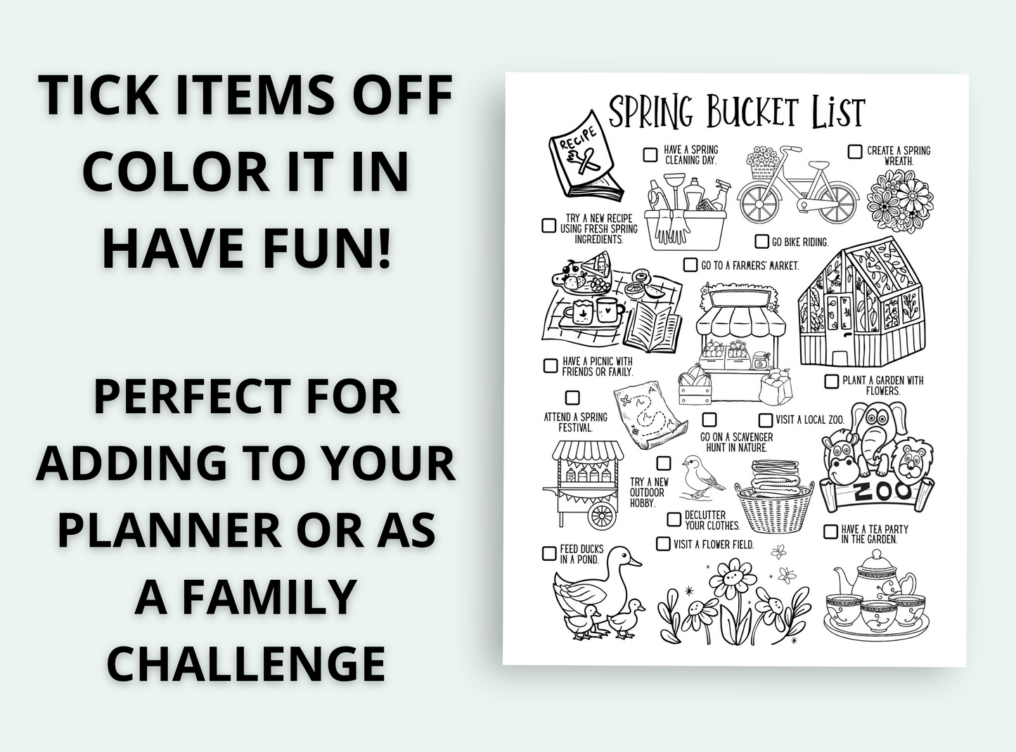 Spring Bucket List