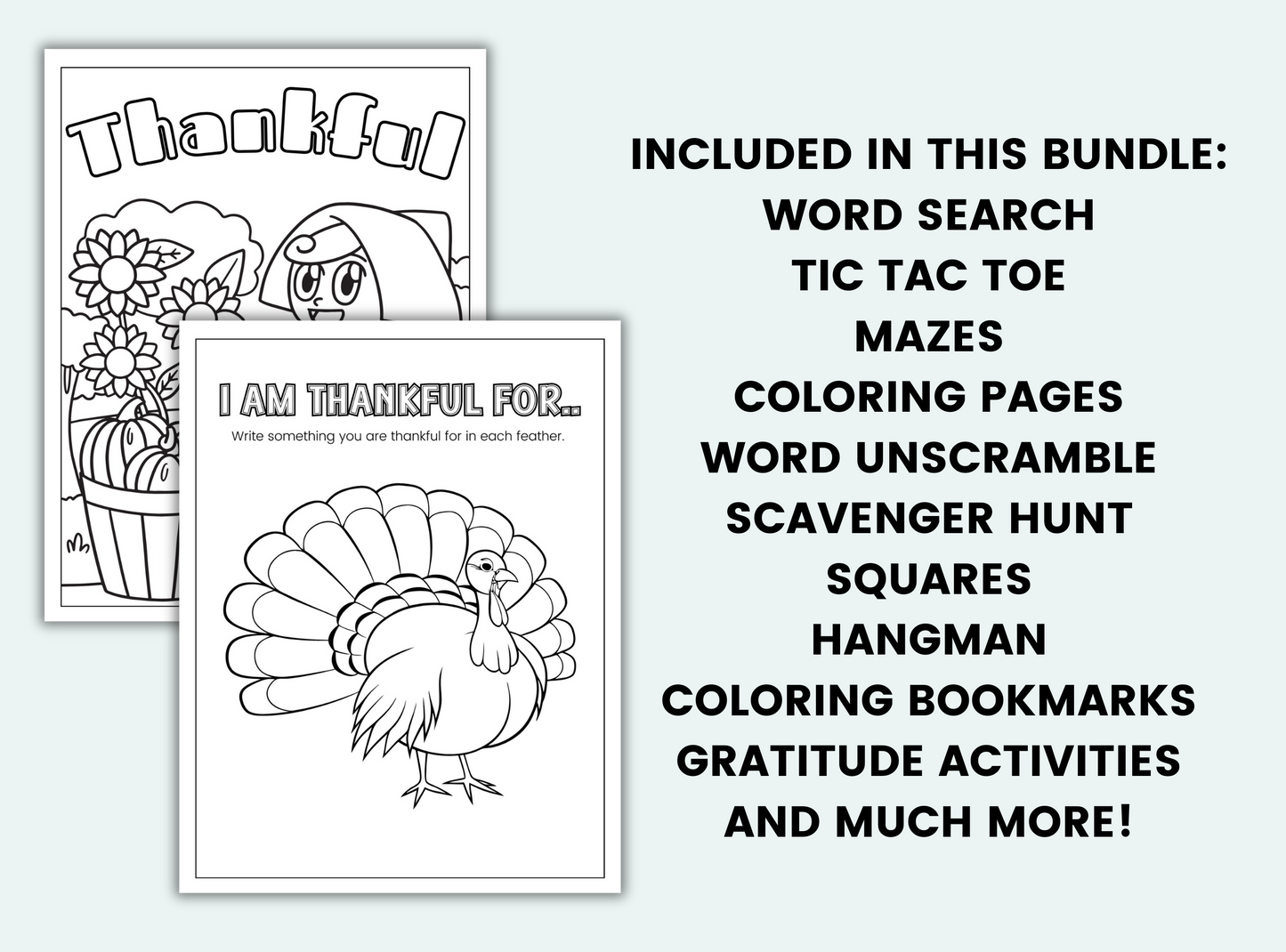 Thanksgiving Activity Book