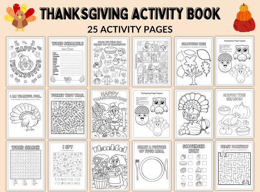 Thanksgiving Activity Book