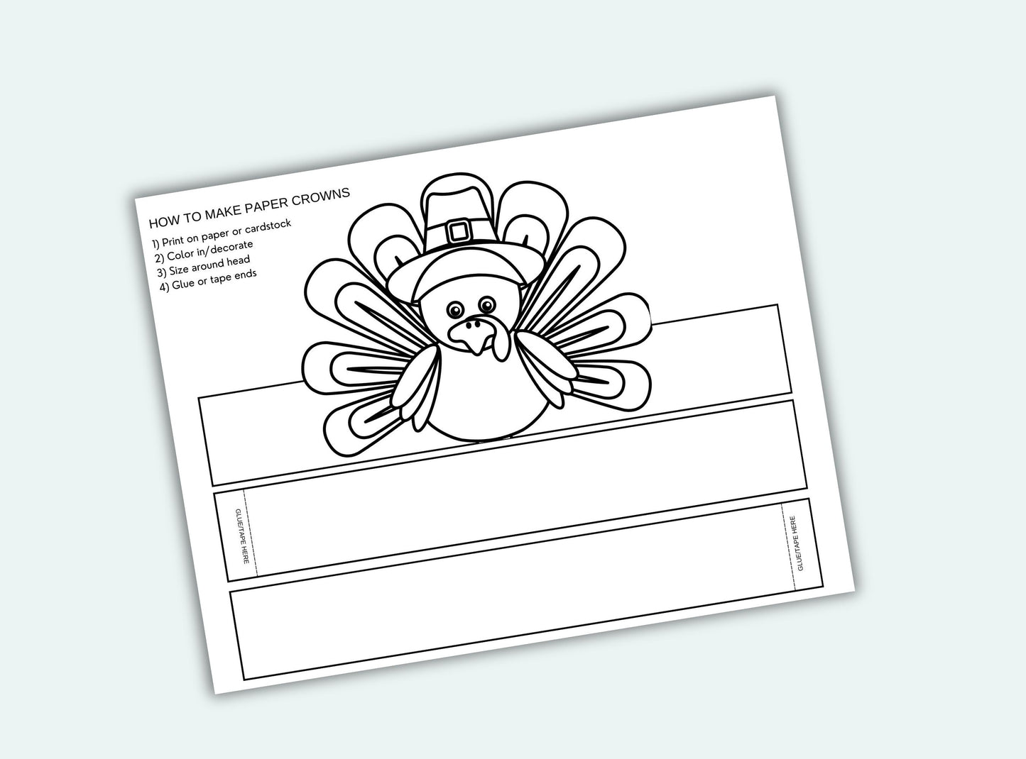 Printable Thanksgiving Paper Crowns