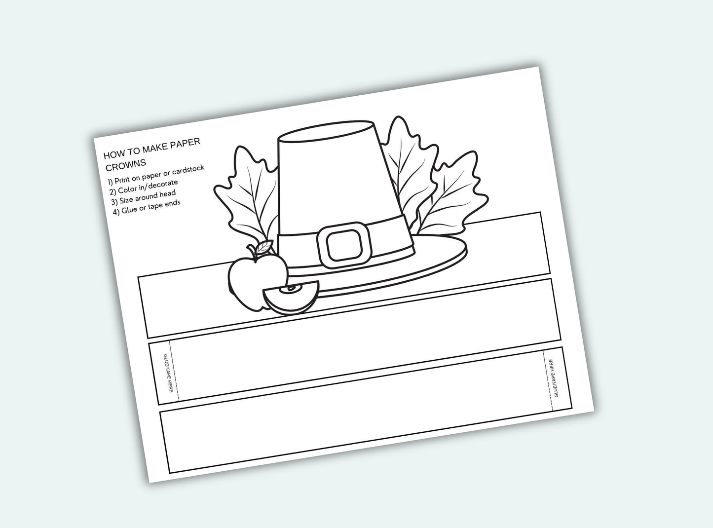 Printable Thanksgiving Paper Crowns
