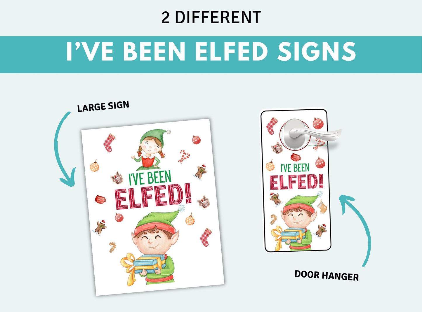 Printable You've Been Elfed Kit