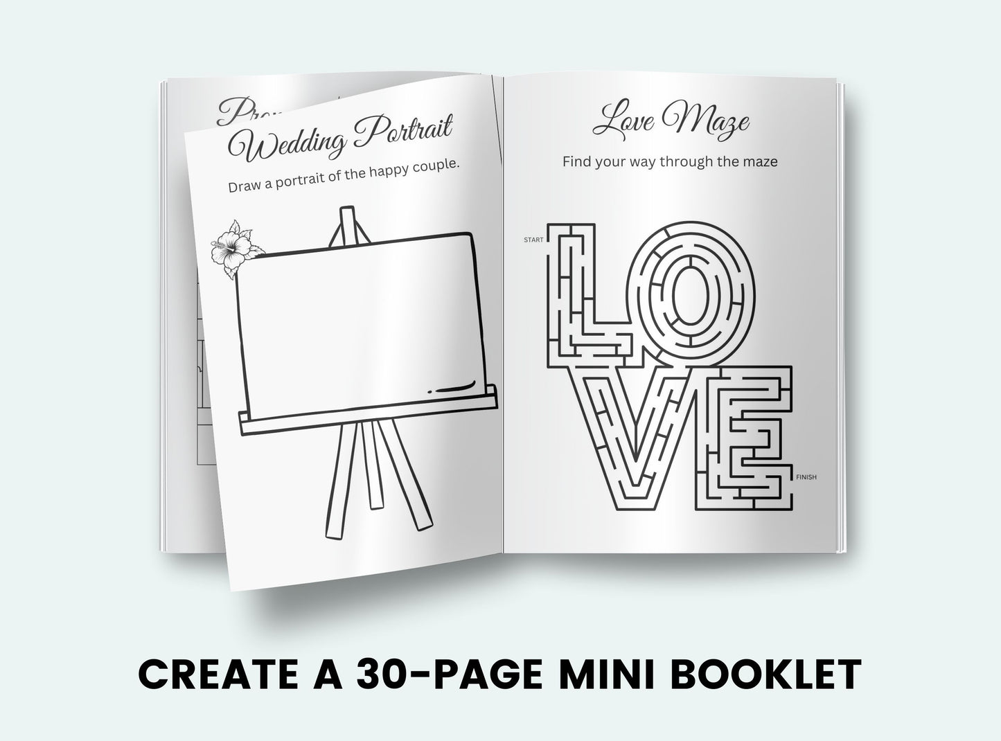 printable wedding activity book.