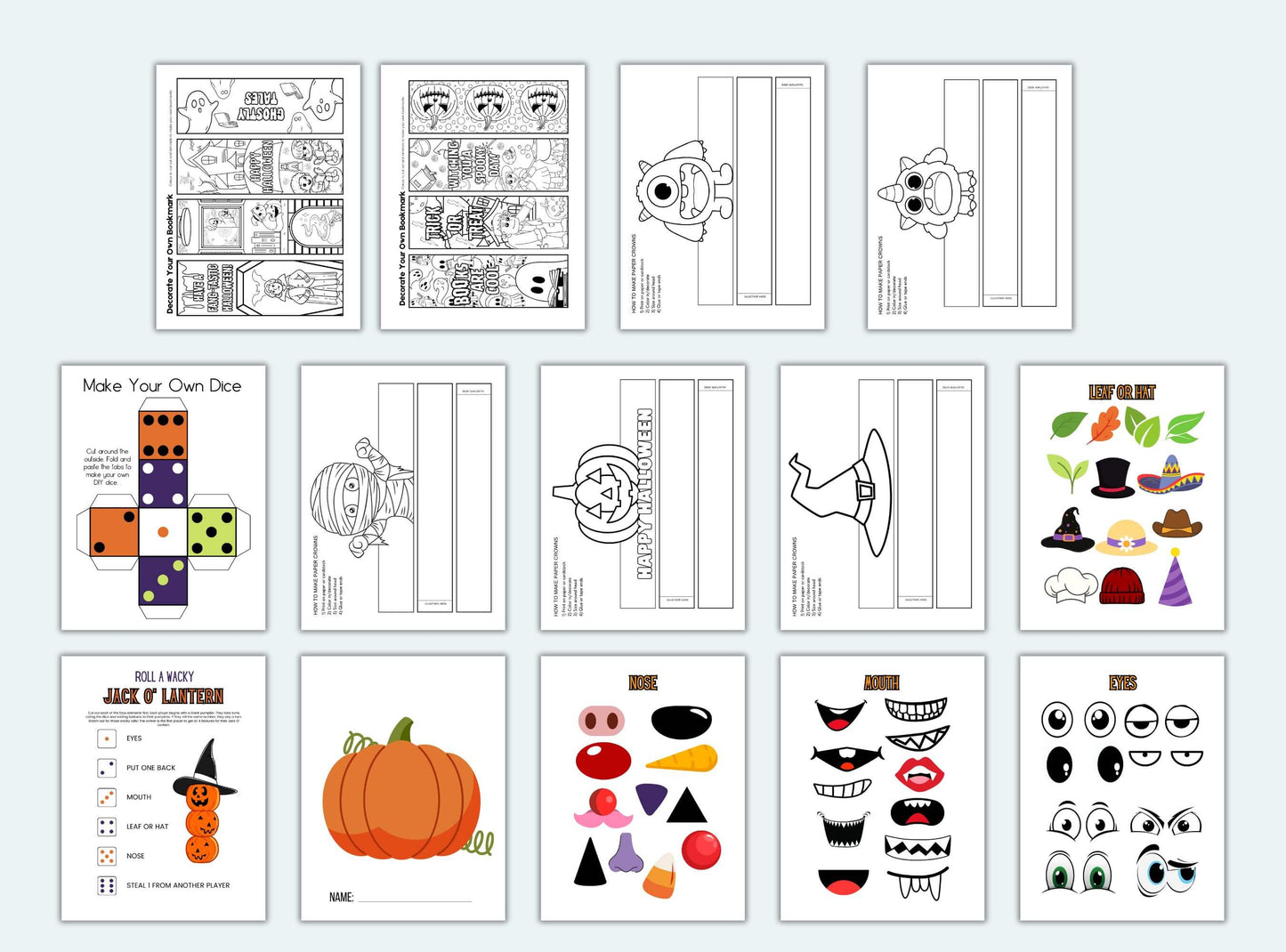 Halloween Paper Craft Bundle