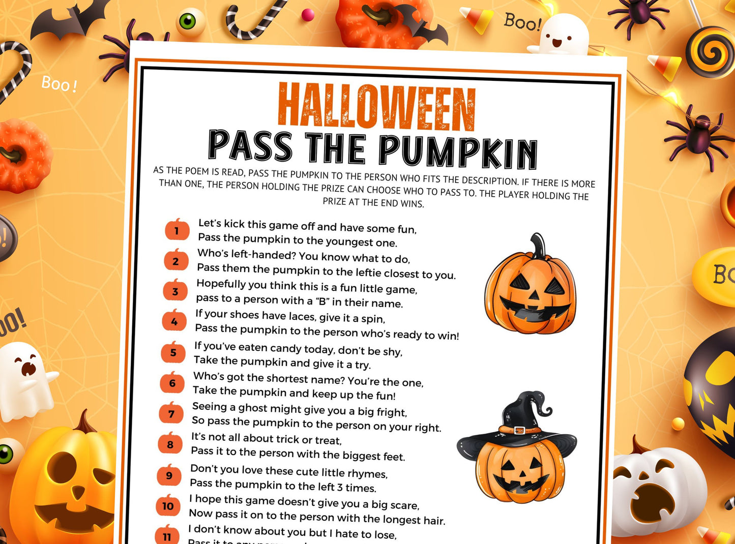 Pass The Pumpkin Game