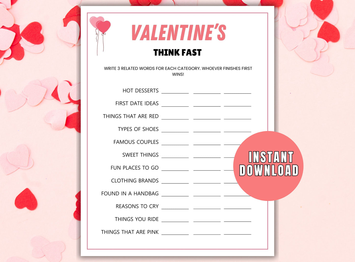 Valentine's Day Party Games Bundle