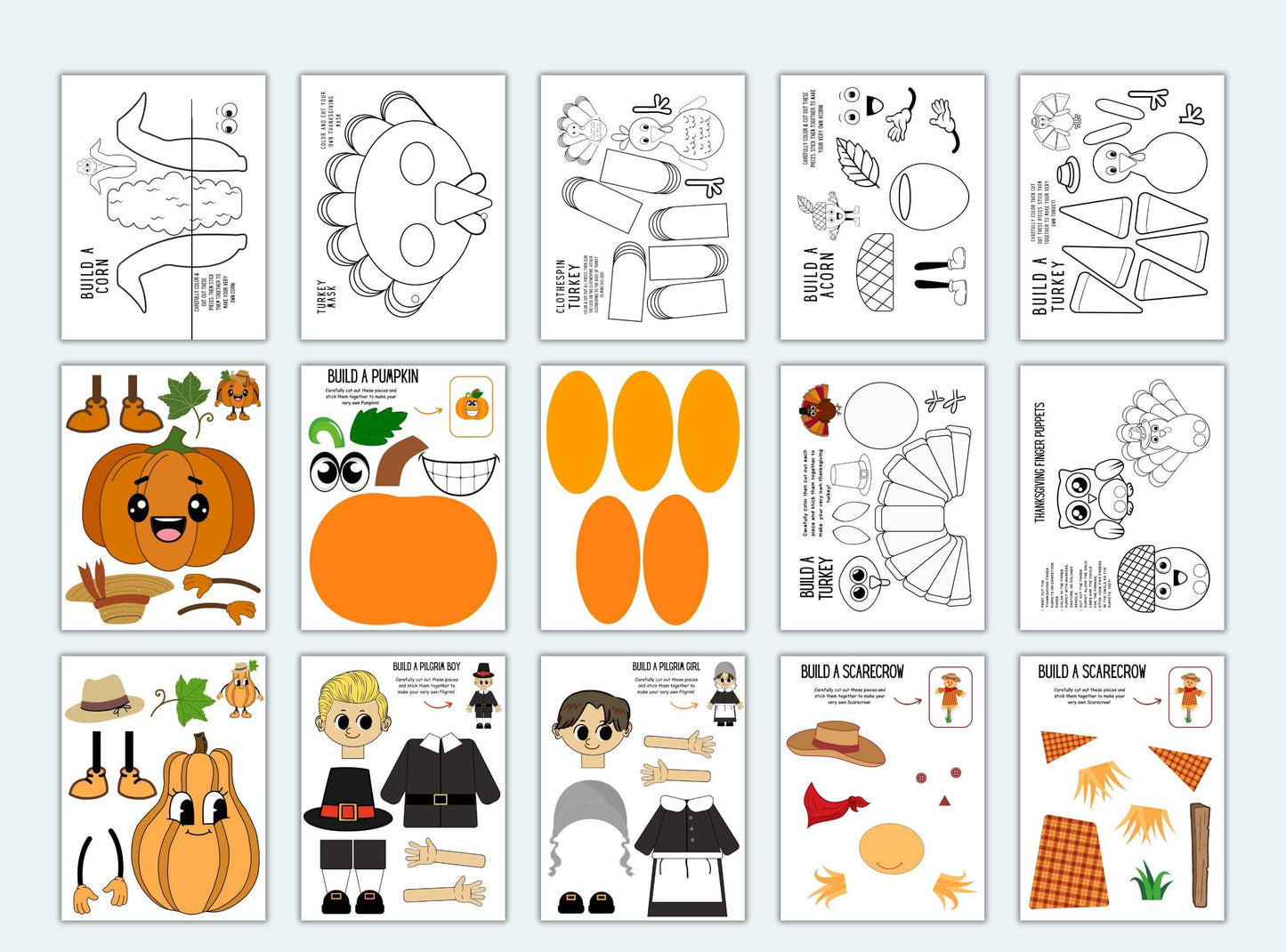 Thanksgiving Paper Craft Bundle