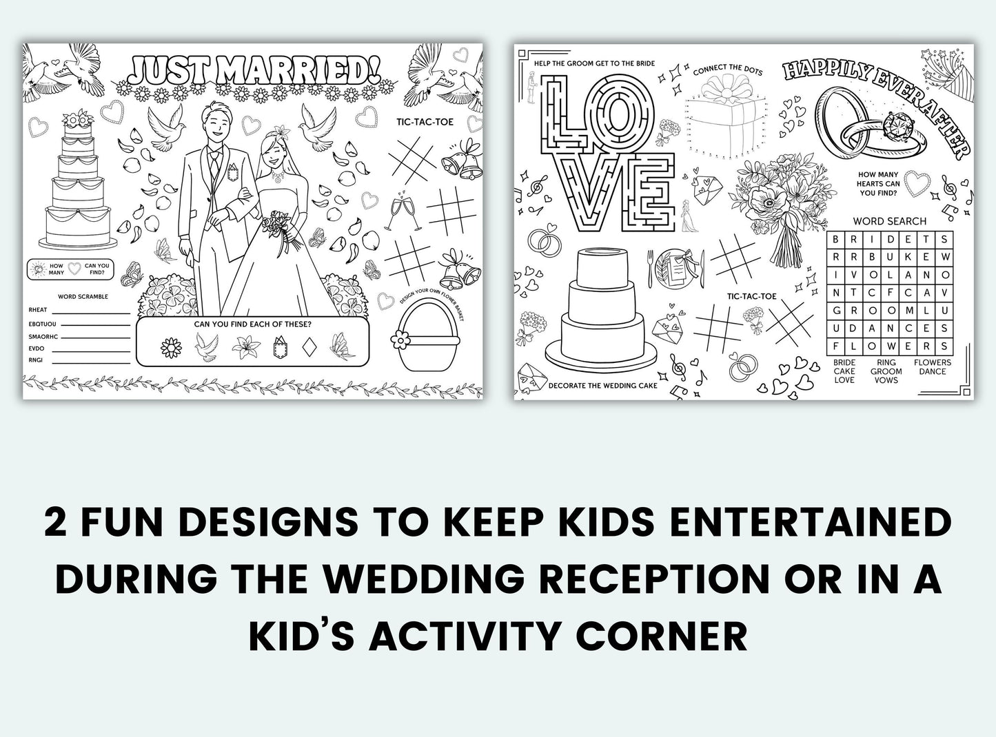Wedding Activity Placemats