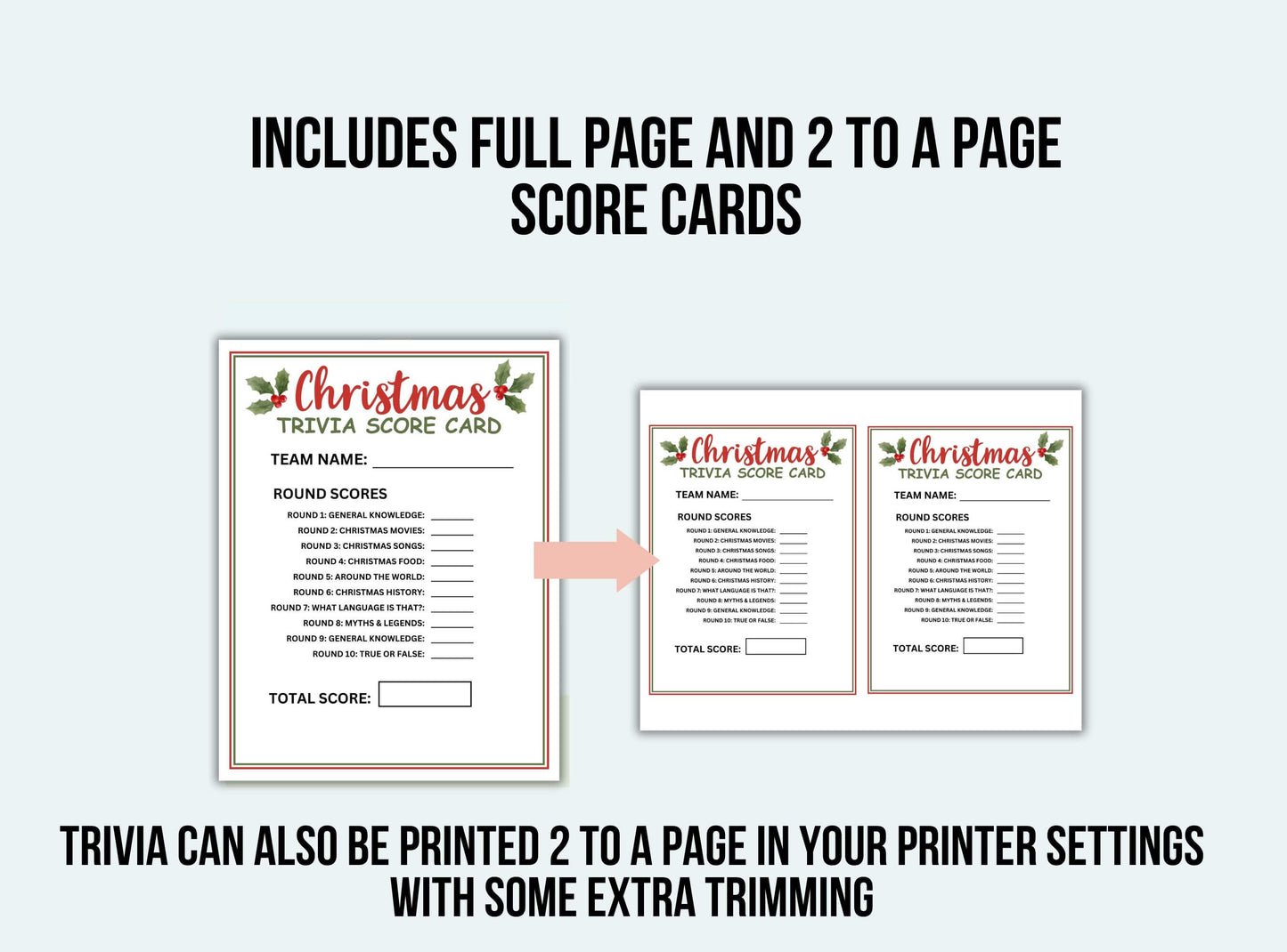 Printable Christmas Trivia Game