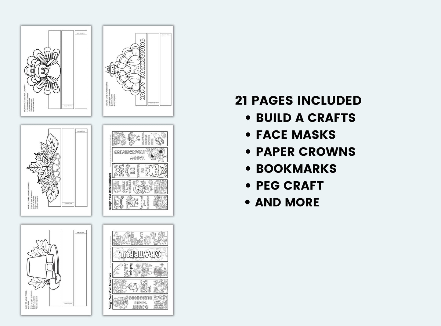 Thanksgiving Paper Craft Bundle