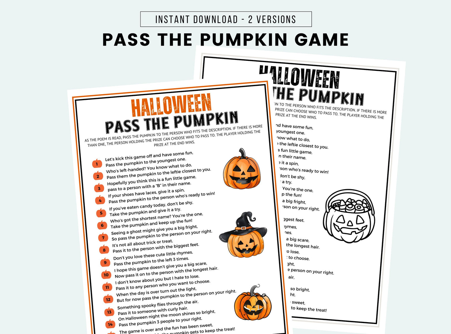Pass The Pumpkin Game