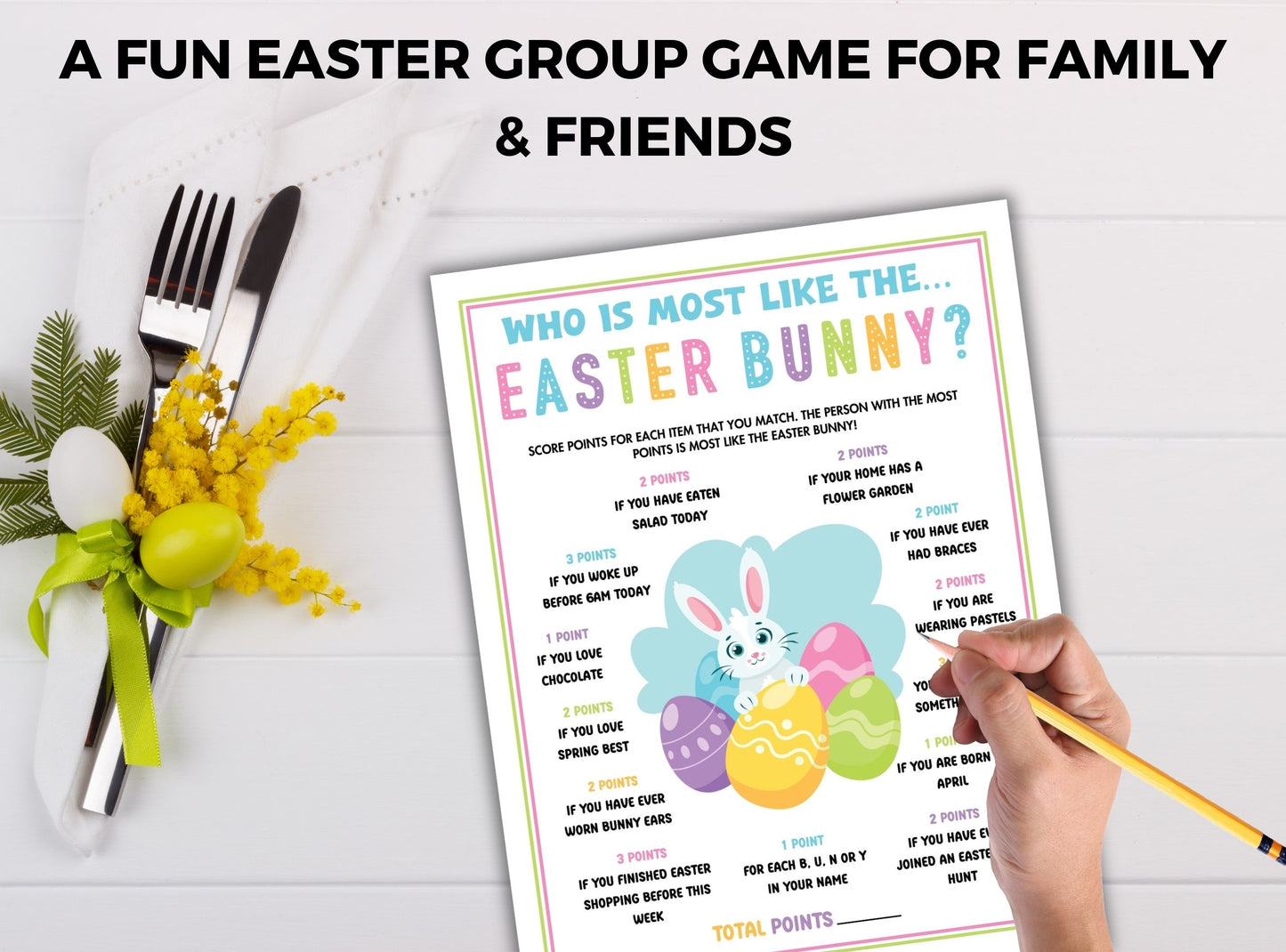 Who Is Most Like The Easter Bunny Game