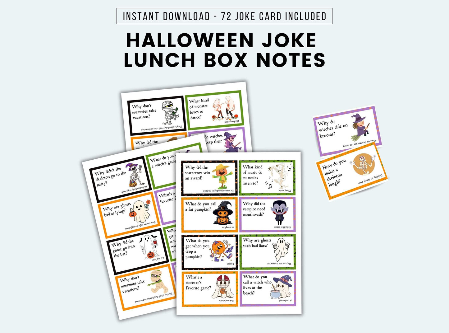 Printable Halloween Lunch Box Jokes