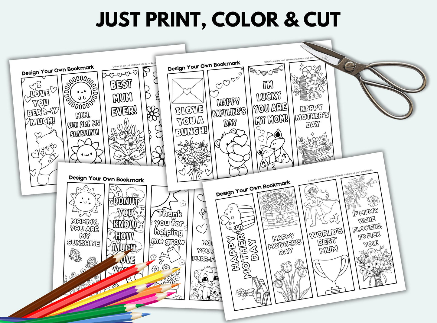 printable bookmarks for Mother's Day