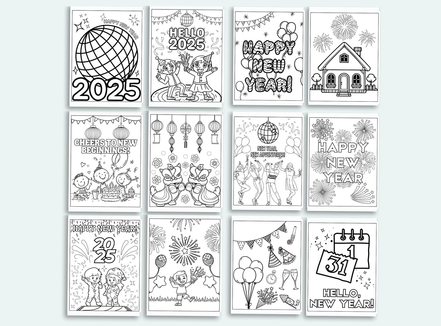 Printable New Years Eve Activity Bundle