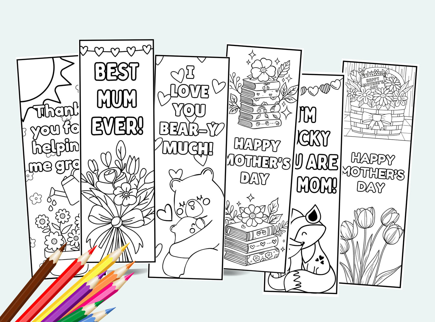 printable bookmarks for Mother's Day
