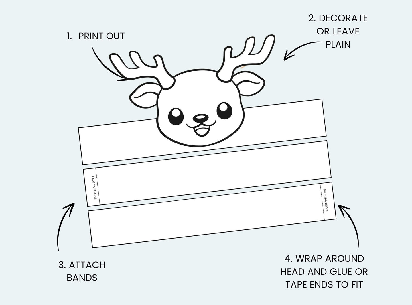 Printable Christmas Paper Crown Bundle