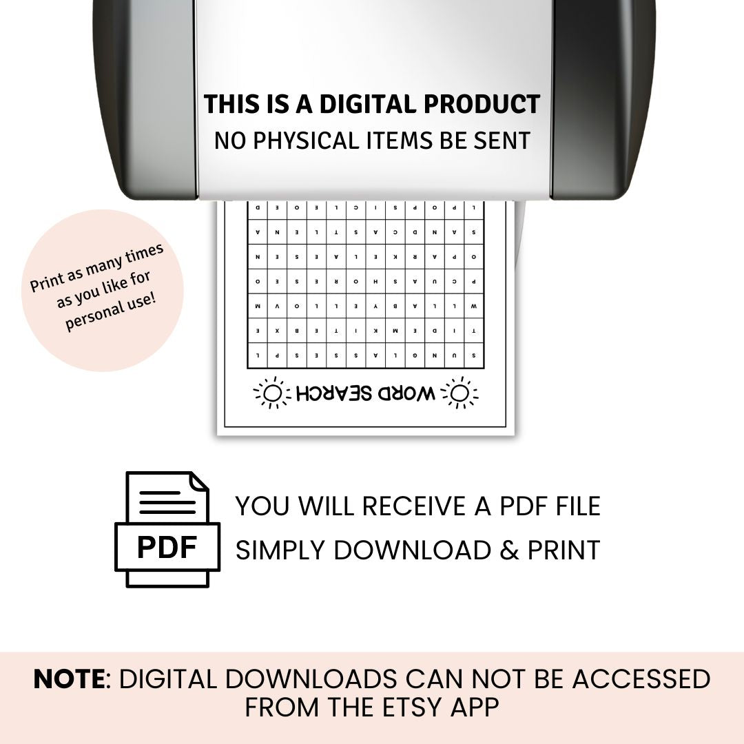 Printable Travel Activity Placemats