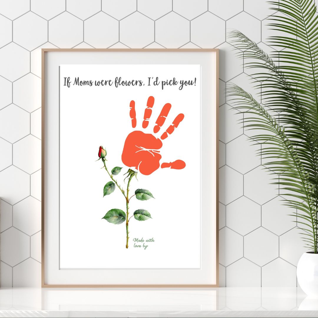 Printable Mother's Day "I'd Pick You" Handprint Craft