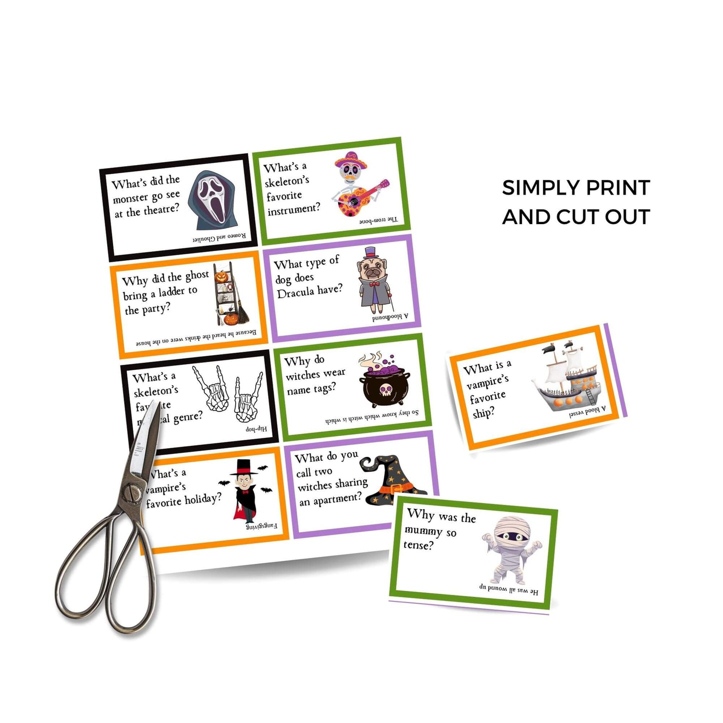 Printable Halloween Lunch Box Jokes