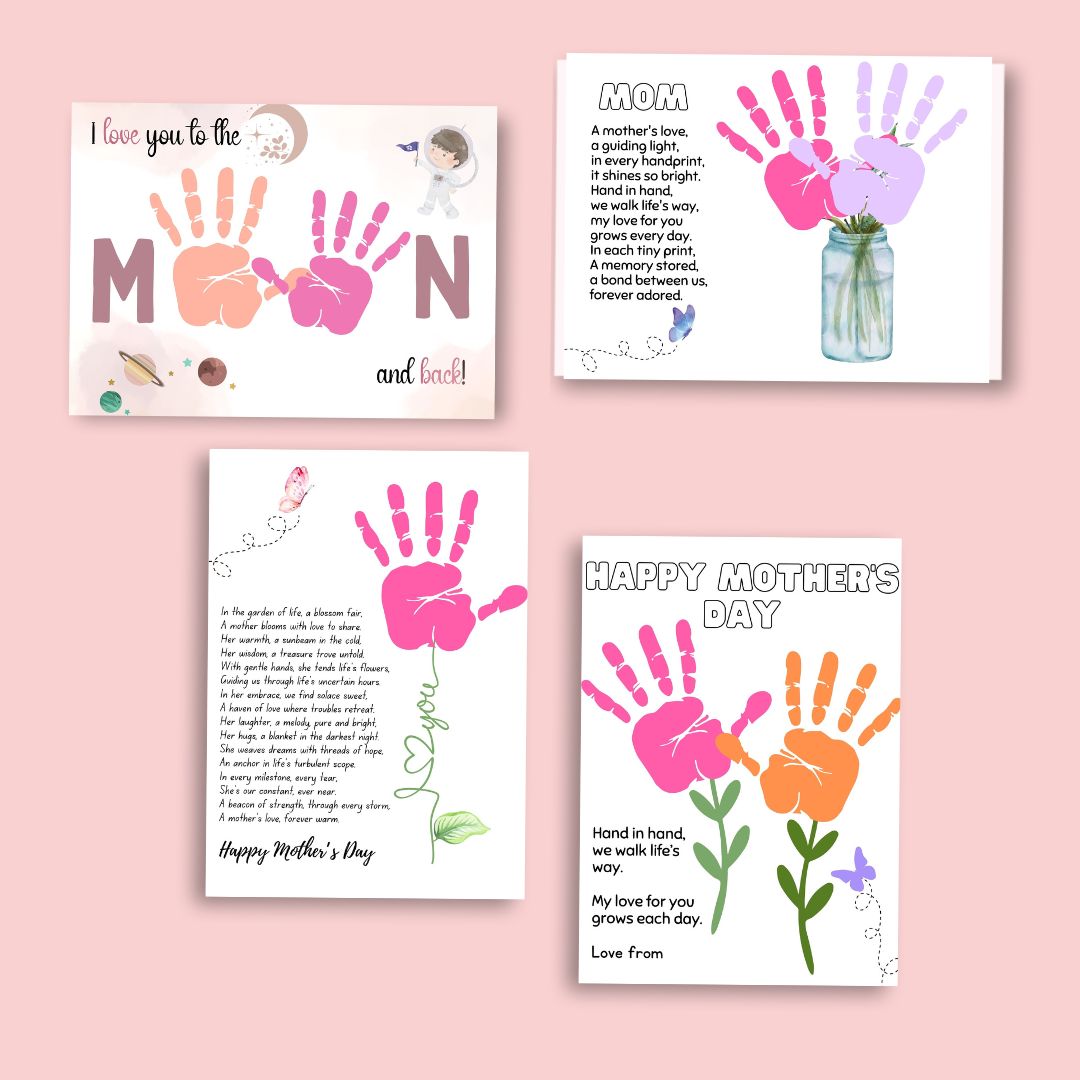 Printable Mother's Day Handprint Art Bundle