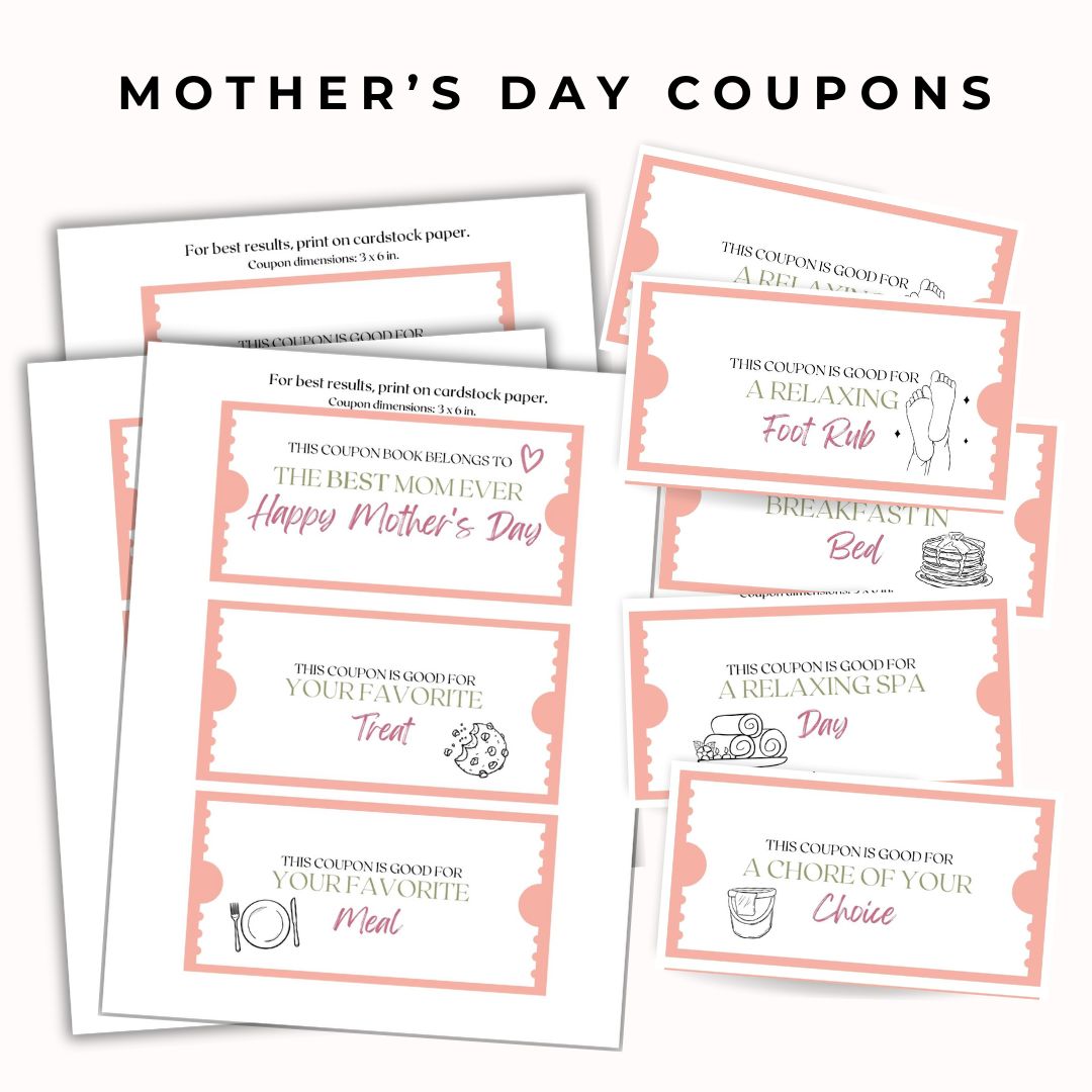 Printable Mother's Day Coupon Book