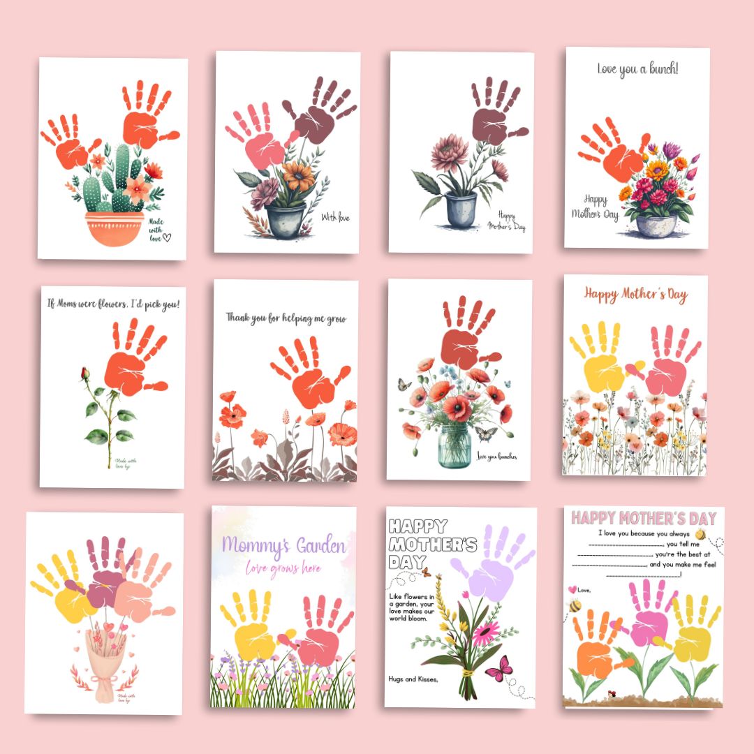 Printable Mother's Day Handprint Art Bundle