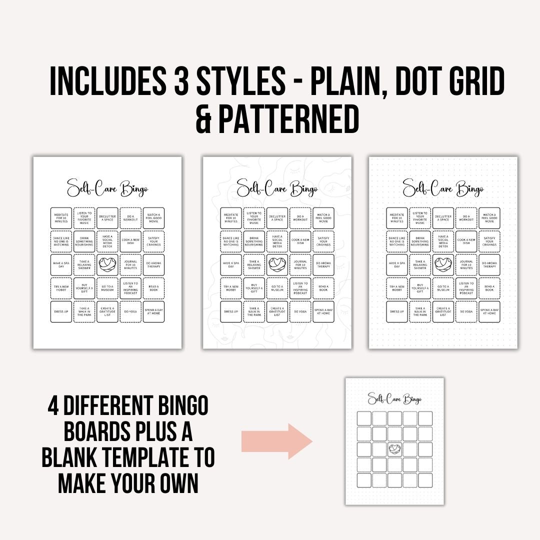 Printable Self-Care Bingo Bundle