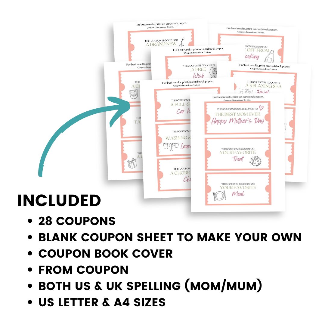 Printable Mother's Day Coupon Book